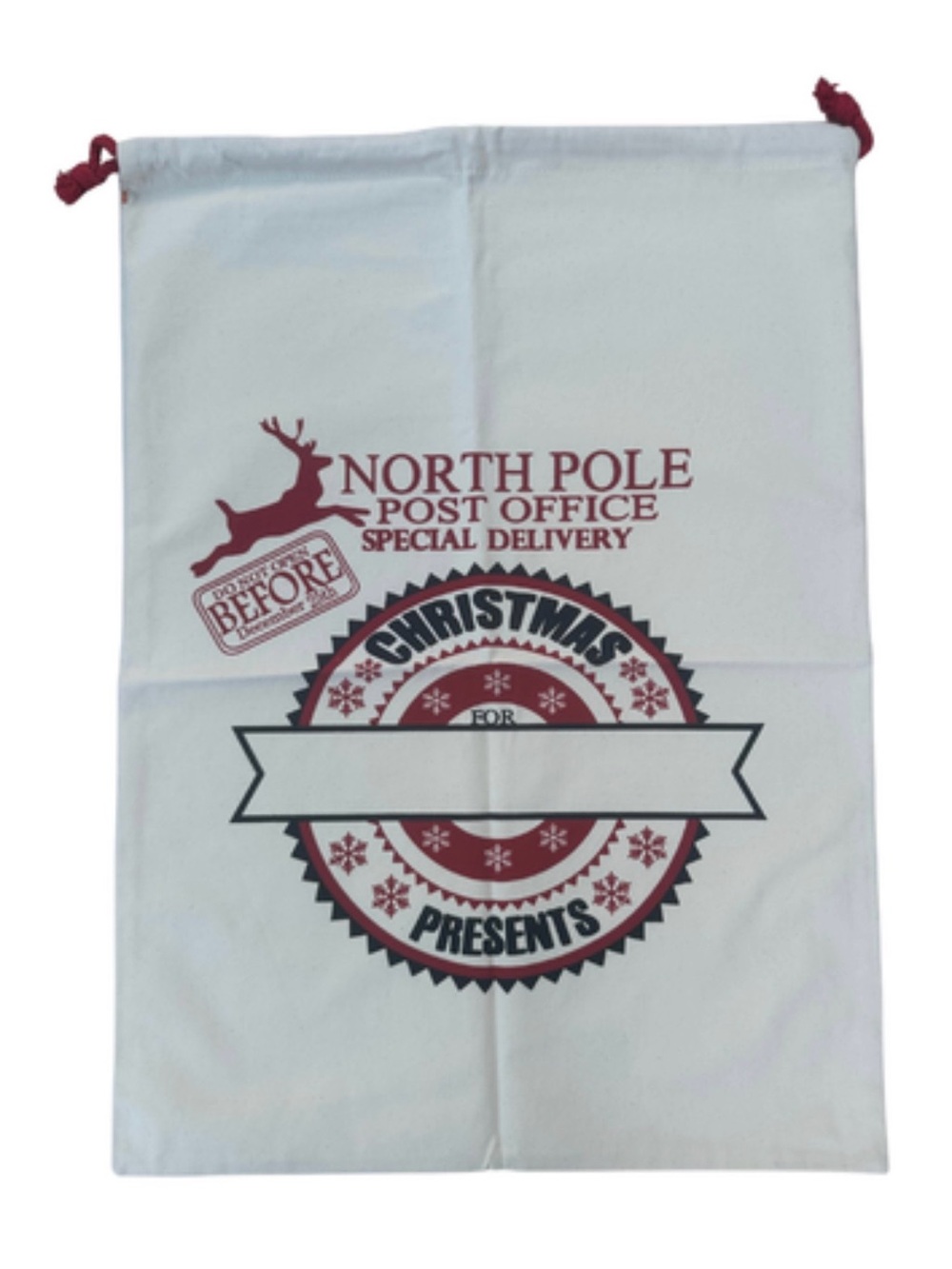 NWT North Pole Post Office - Santa Gift Sack - Personalize